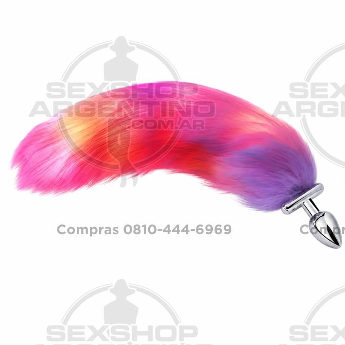 Plug anal con cola y luz led
