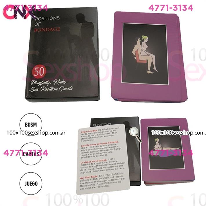 Cód: CA SS-LE-25146 - Bondage Juego de naipes 50 cartas - $ 9400