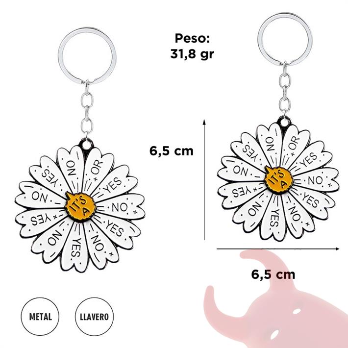  Llavero flor yes or no 