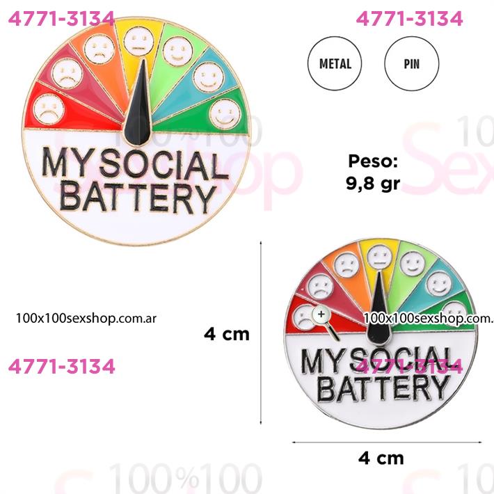 Pin para la ropa Battery Social