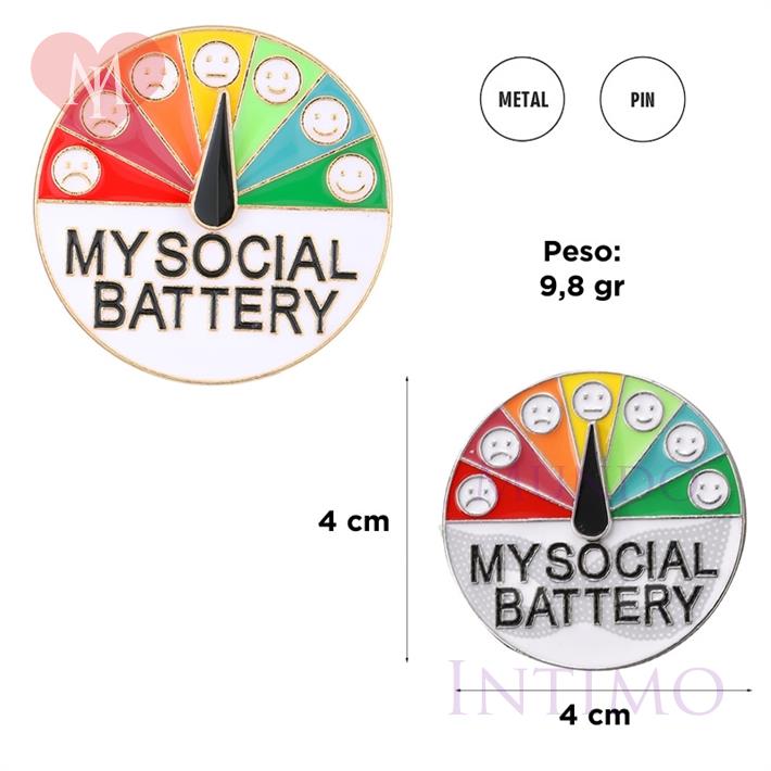  Pin para la ropa Battery Social 