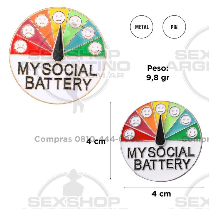 Pin para la ropa Battery Social
