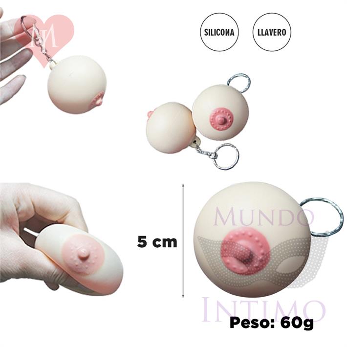  Llavero con forma de teta pellizcable 