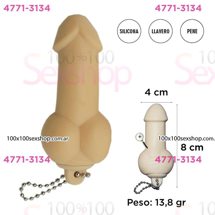 Dildo estirable con cadena