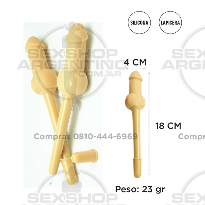 Lapicera con forma de pene