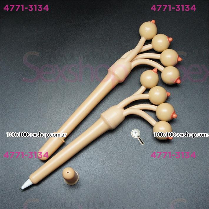 Lapicera con pechos que cuelgan