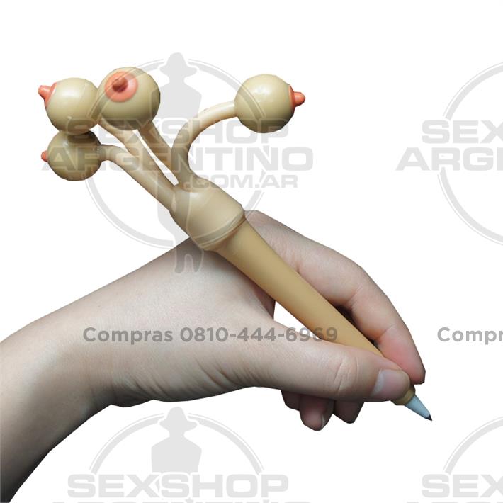 Lapicera con pechos que cuelgan