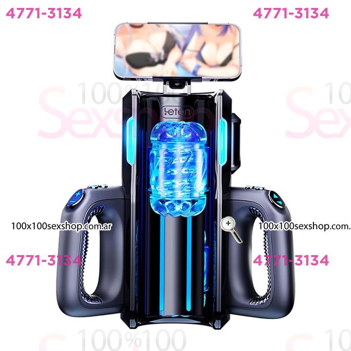 Masturbador Automático Telescópico Profesional - 2 Mangas de Silicona + 3 Velocidades