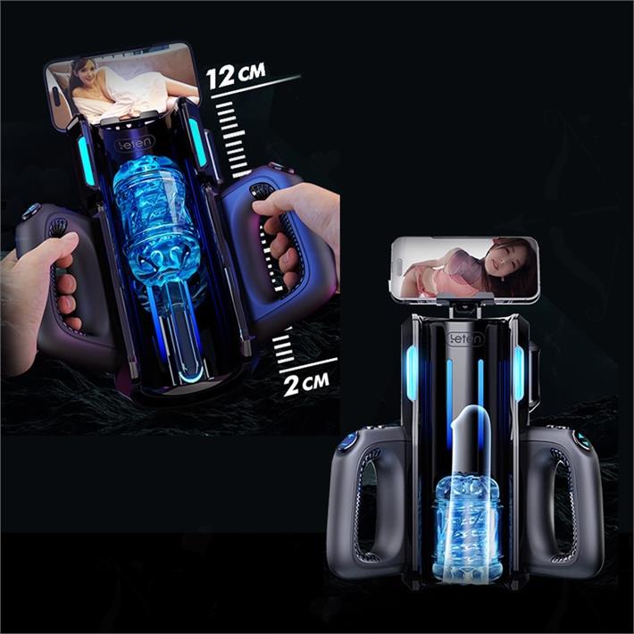 Masturbador Automático Telescópico Profesional - 2 Mangas de Silicona + 3 Velocidades