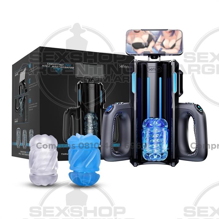 Masturbador Automático Telescópico Profesional - 2 Mangas de Silicona + 3 Velocidades