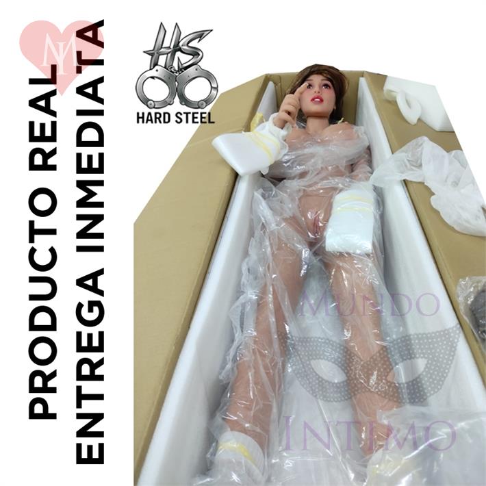 Muñeca TPE 160cm - Experiencia Realista con Senos Suaves, Himen y Partículas Húmedas