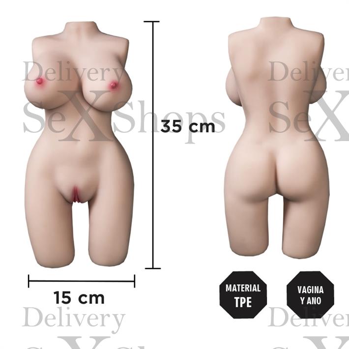 Torso Realista TPE con Senos Suaves y Vagina Hiper Realista Torso Realista TPE con Senos Suaves y Vagina Hiper Realista