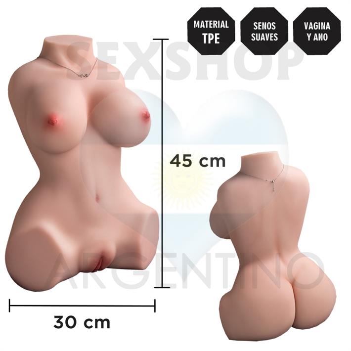 Torso Realista TPE con Vagina Hiper Realista y Senos Suaves