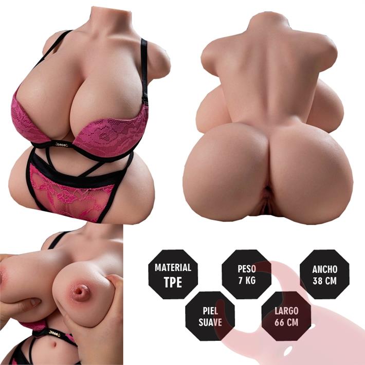  Medio Cuerpo Deluxe 7 KG Con senos realistas y textura Unica 