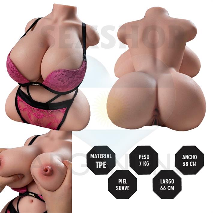 Medio Cuerpo Deluxe 7 KG Con senos realistas y textura Unica
