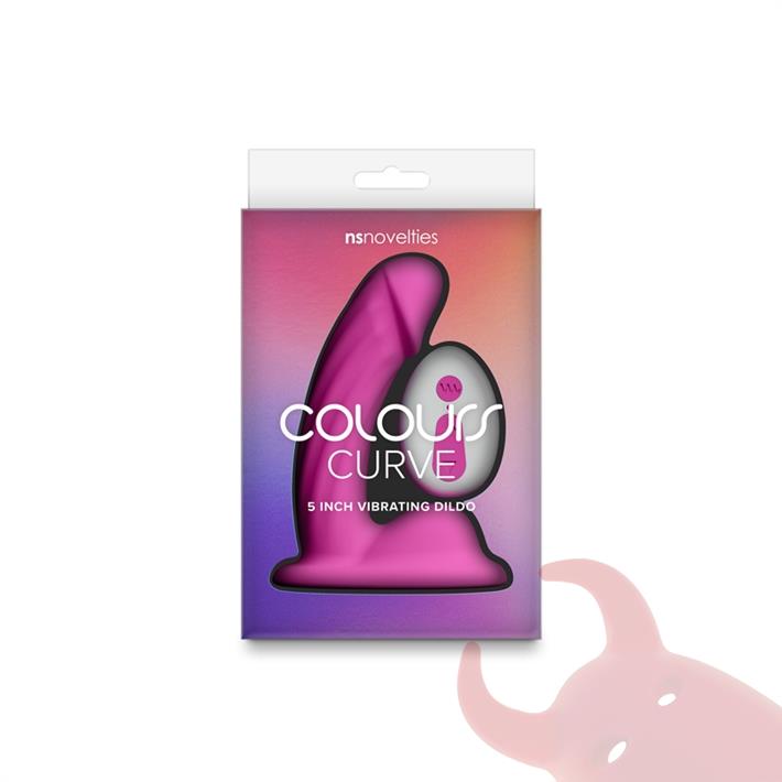 Dildo Vibrador Curvo Colours: diseño flexible y control remoto