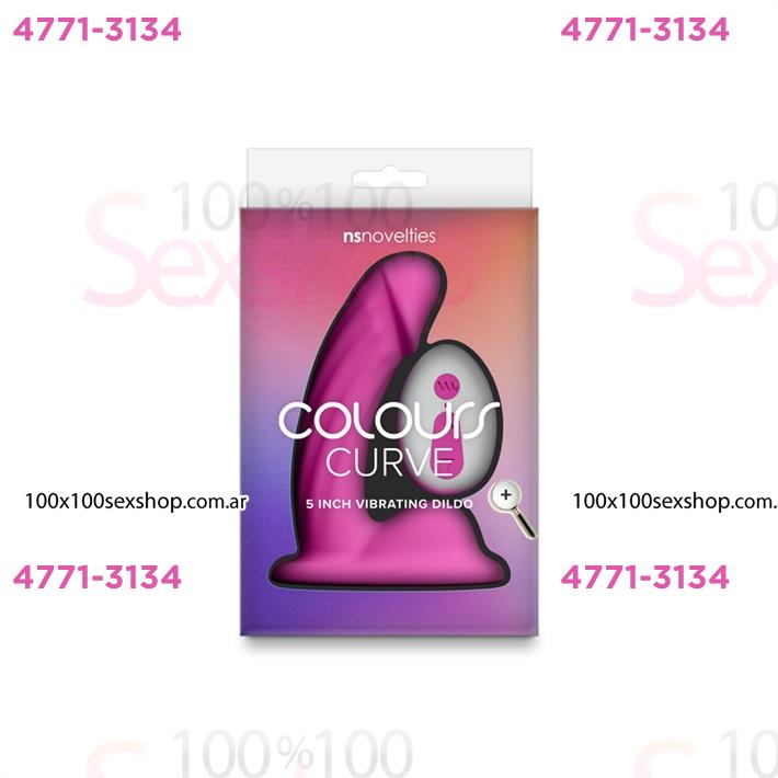 Dildo Vibrador Curvo Colours: diseño flexible y control remoto