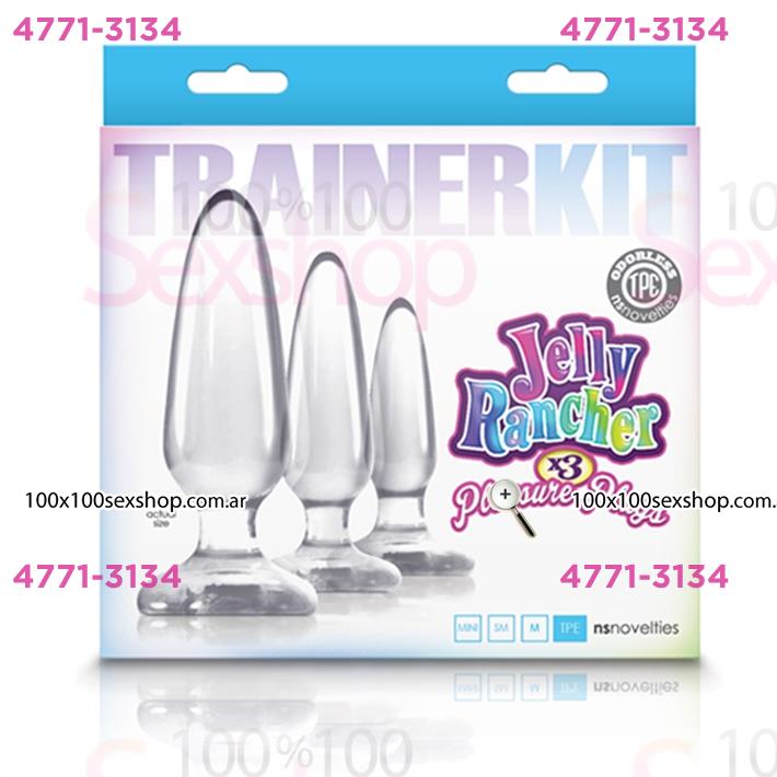 Kit de plugs anales transparentes