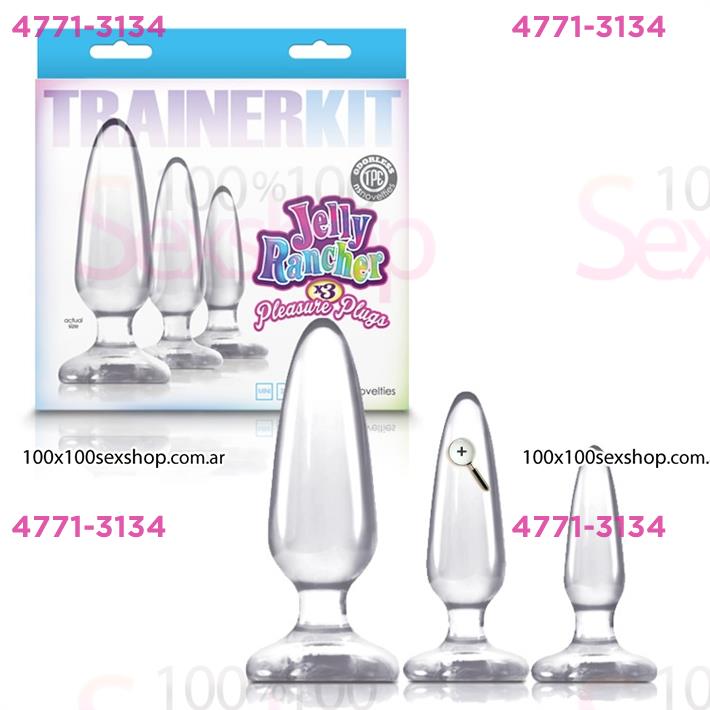 Kit de plugs anales transparentes