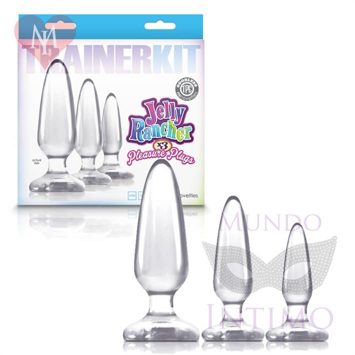 Kit de plugs anales transparentes