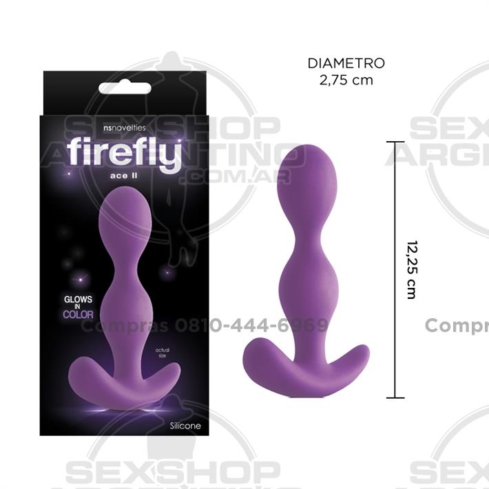  - Dilatador anal fluorescente firefly de suave textura 