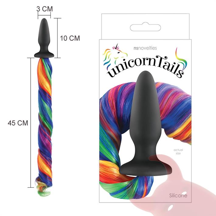  Plug anal cola de arcoiris 