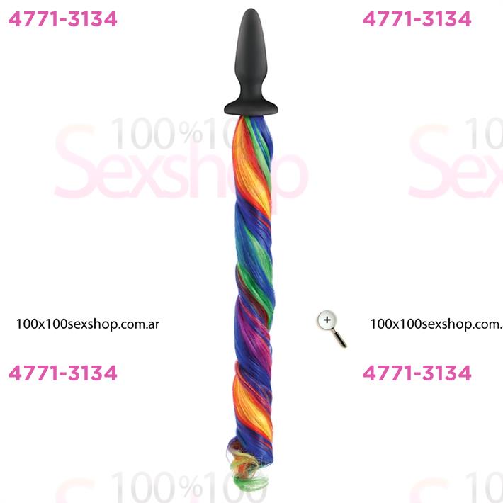 Cód: CA SS-NO-0509-29 - Plug anal cola de arcoiris - $ 41200