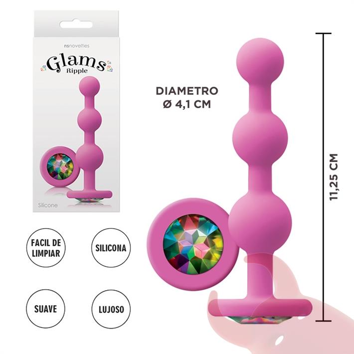  Dilatador anal con joya arcoiris 