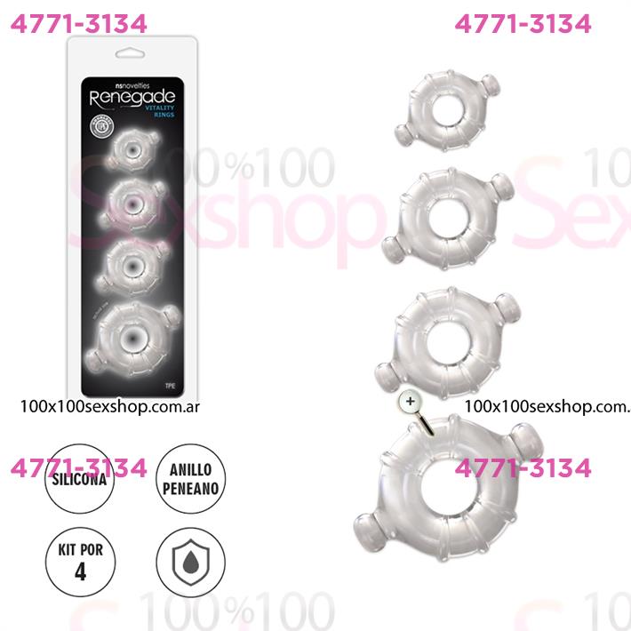Cód: CA SS-NO-1116-61 - Renegade Vitality Rings: set de anillos flexibles para mayor control y duración - $ 31500