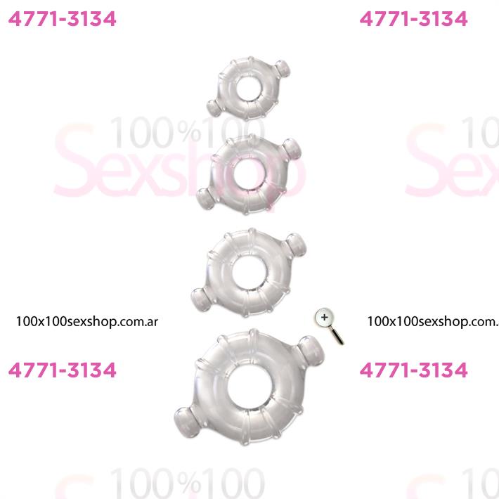 Cód: CA SS-NO-1116-61 - Renegade Vitality Rings: set de anillos flexibles para mayor control y duración - $ 31500