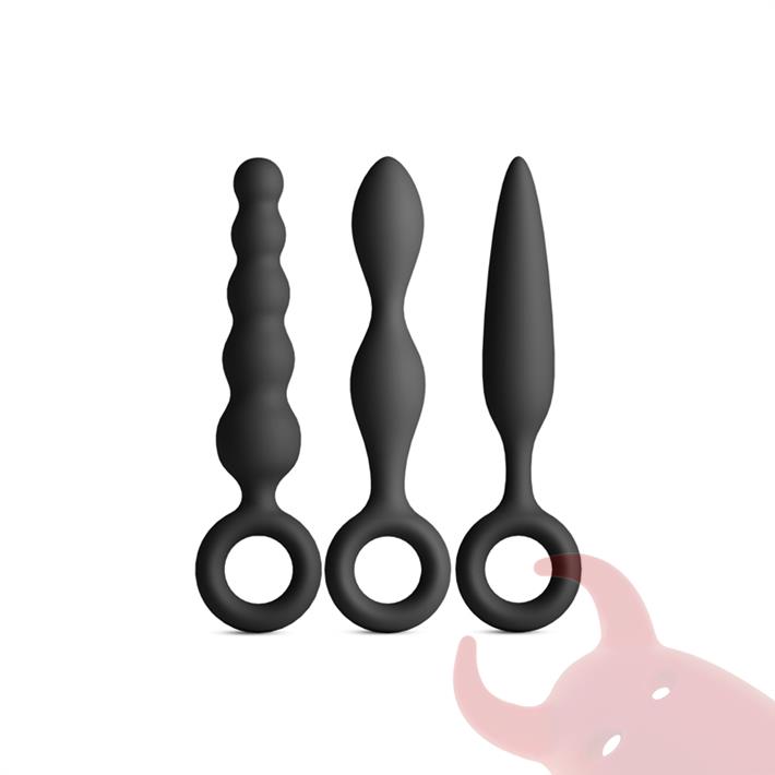 Kit de 3 dilatadores anales de silicona Slip, Slide y Slim