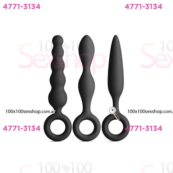 Cód: CA SS-NO-1166-03 - Kit de 3 dilatadores anales de silicona Slip, Slide y Slim - $ 40900