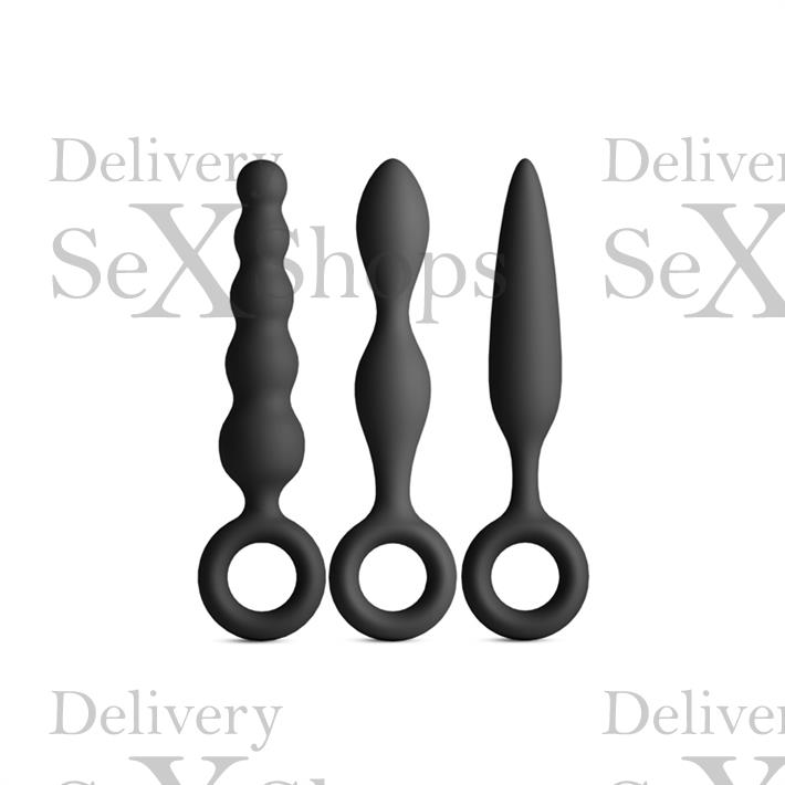 Kit de 3 dilatadores anales de silicona Slip, Slide y Slim