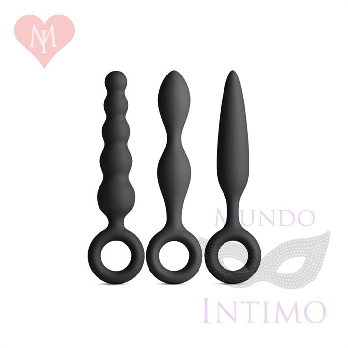 Kit de 3 dilatadores anales de silicona Slip, Slide y Slim