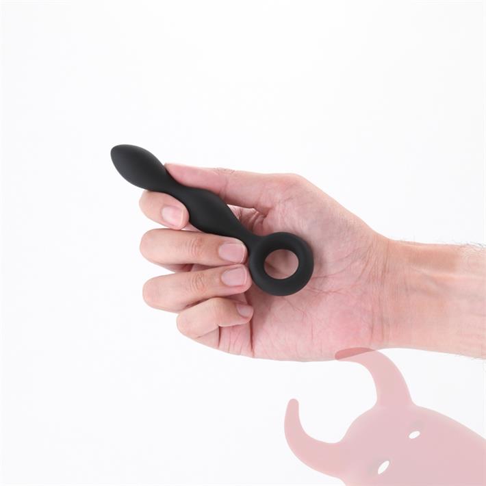 Slim dilatador anal de silicona con anillo extractor