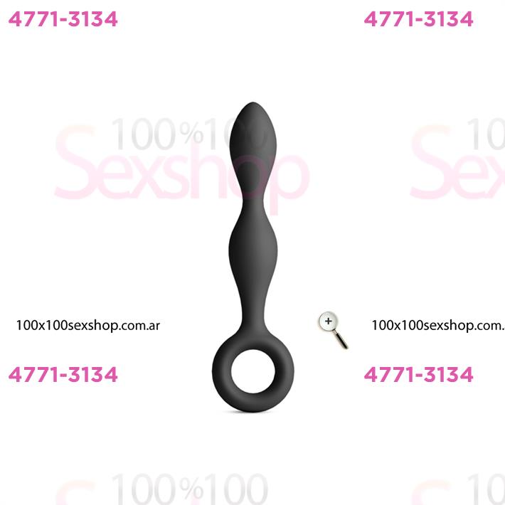 Cód: CA SS-NO-1166-33 - Slim dilatador anal de silicona con anillo extractor - $ 20900