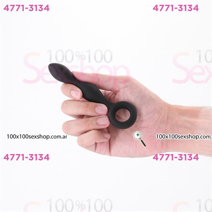 Slim dilatador anal de silicona con anillo extractor