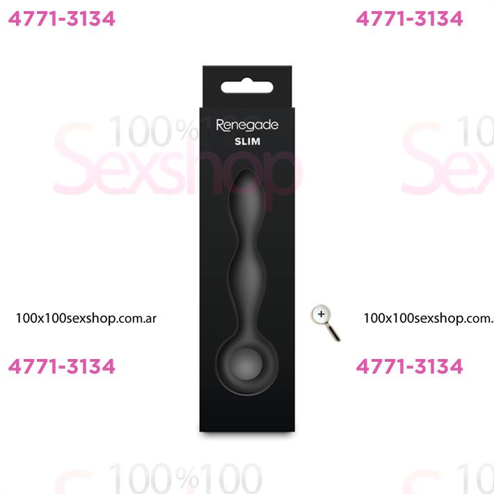 Slim dilatador anal de silicona con anillo extractor