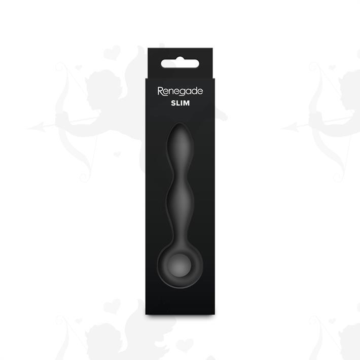 Slim dilatador anal de silicona con anillo extractor