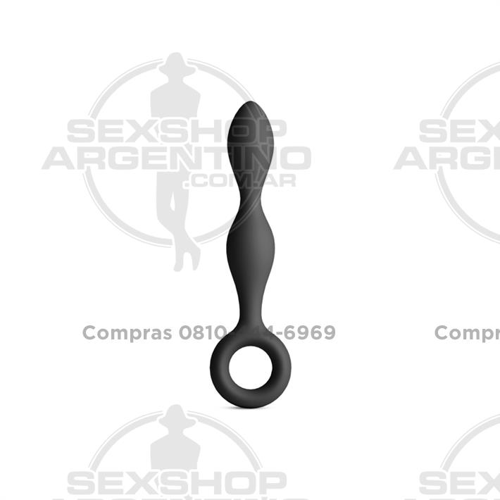 Slim dilatador anal de silicona con anillo extractor