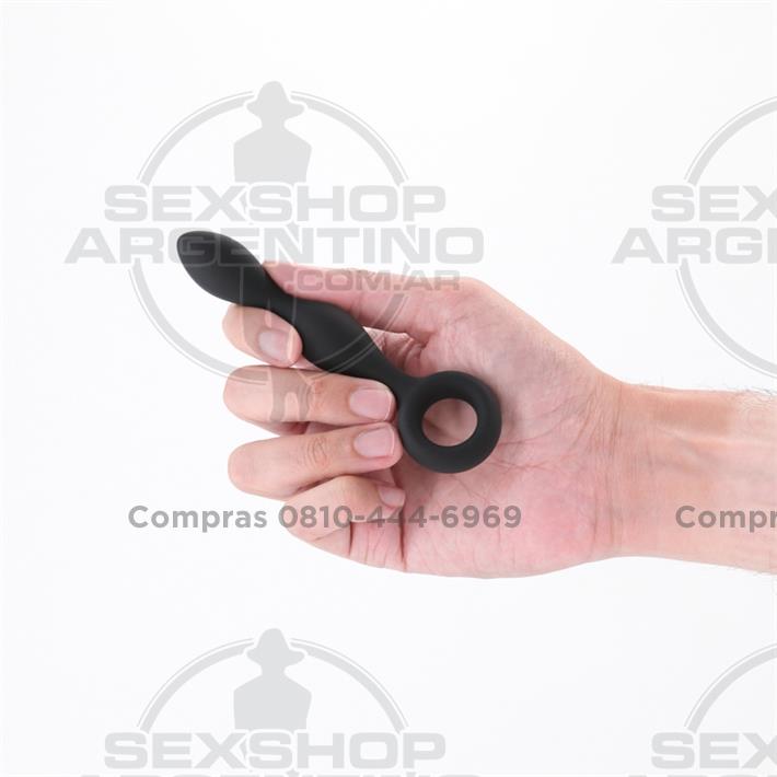 Slim dilatador anal de silicona con anillo extractor