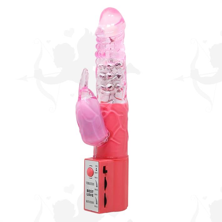 Cód: SS-PL-004101 - Vibrador rotativo con estimulador de clitoris con velocidad regulable - $ 8900