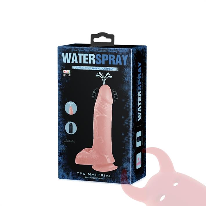 Dildo con sopapa, vibracion y spary de liquido