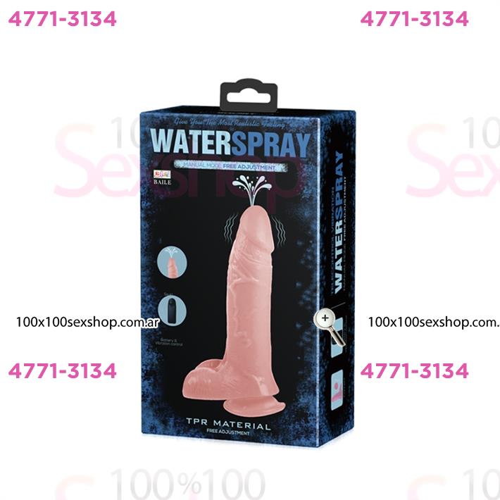 Dildo con sopapa, vibracion y spary de liquido