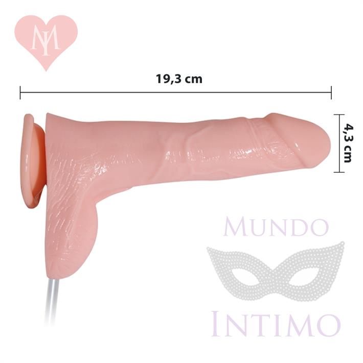Dildo con sopapa, vibracion y spary de liquido