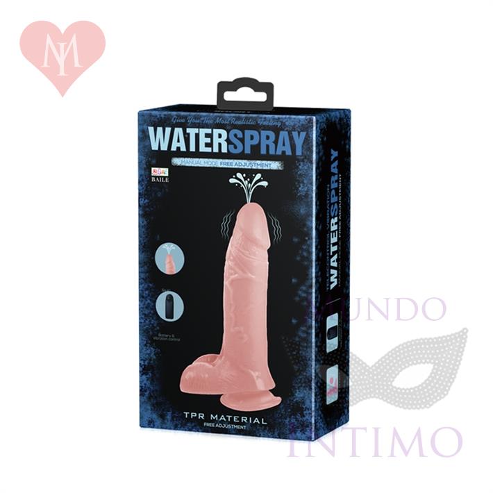Dildo con sopapa, vibracion y spary de liquido
