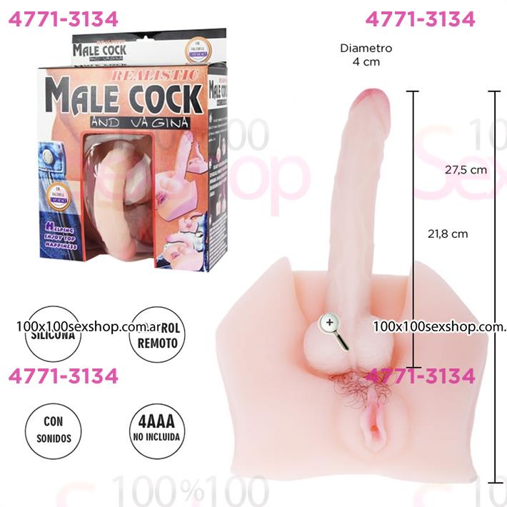 Vagina mas dildo de silicona con distintas vibraciones