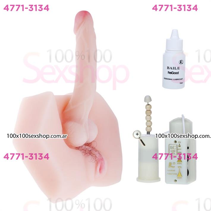 Vagina mas dildo de silicona con control de temperatura y distintas vibraciones