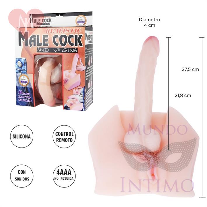  Vagina mas dildo de silicona con distintas vibraciones 