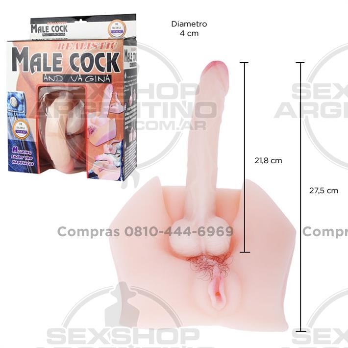  - Vagina mas dildo de silicona con control de temperatura y distintas vibraciones